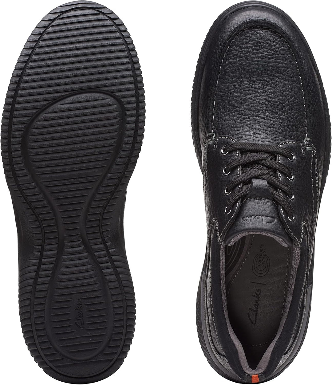 Clarks Herren Donaway Edge Oxford 41.5 EU Black Leather, 41.5 EU Black Leather