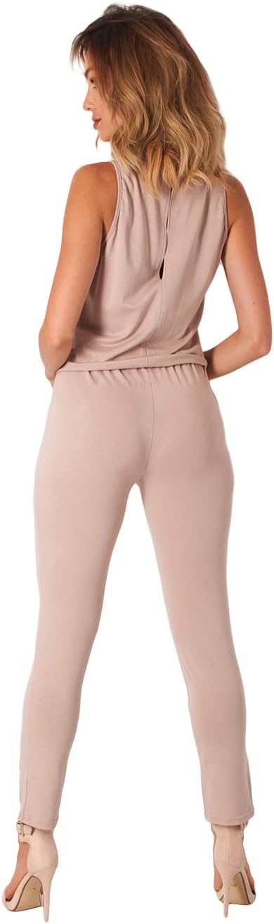 Lemoniade stylischer Jumpsuit V-Ausschnitt und raffinierten Details als Neckholder, Kurzarm oder Lan