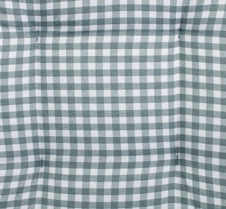 Brandsseller 6er-Set Sitzkissen 40x40x5 cm kariert Stuhlkissen mit 4-Punkt-Steppung &amp; Kordelbändern