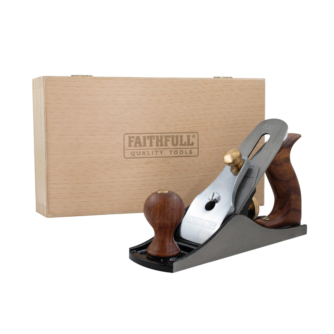 Faithfull - No.4 Putzhobel in Holzkiste - FAIPLANE4B Grey