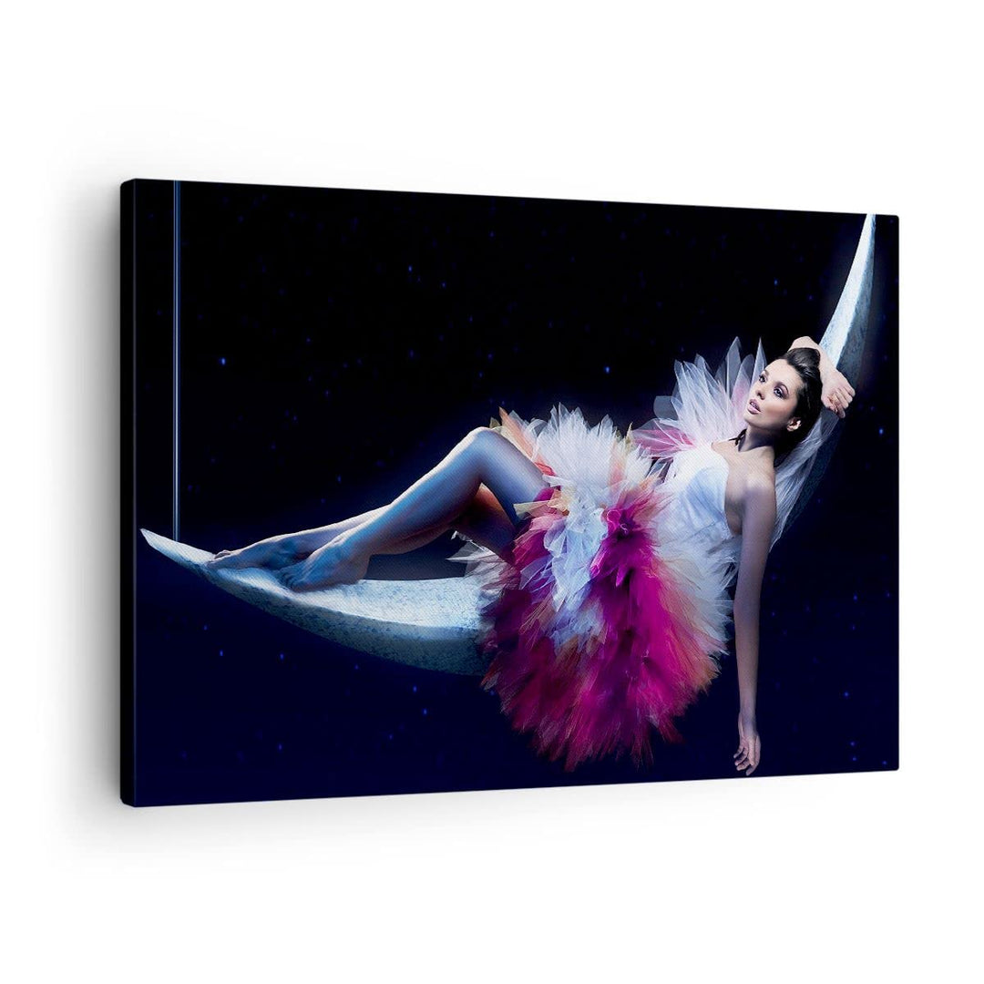 Bilder auf Leinwand Frau Geheimnis Kleid elegant Leinwandbild 70x50cm Wandbilder Dekoration Wohnzimm