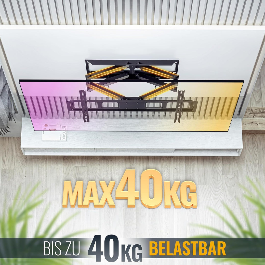 RICOO TV Wandhalterung Fernseher Schwenkbar Neigbar für 37-70 Zoll, Universal TV Halterung S5264, Fe