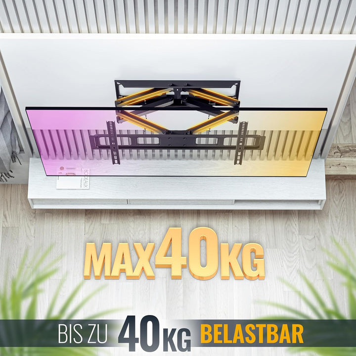 RICOO TV Wandhalterung Fernseher Schwenkbar Neigbar für 37-70 Zoll, Universal TV Halterung S5264, Fe