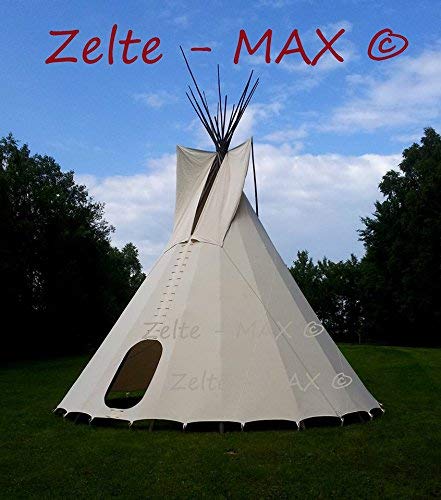 komplettes Ø 5,50m Tipi Indianerzelt Wigwam Indianer Zelt Sioux, Yakari Style Indianertipi