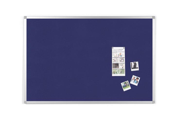 BoardsPlus - Pinnwand - 90 x 60 cm - Blauem Filztafel mit Aluminiumrahmen, 90 x 60 cm