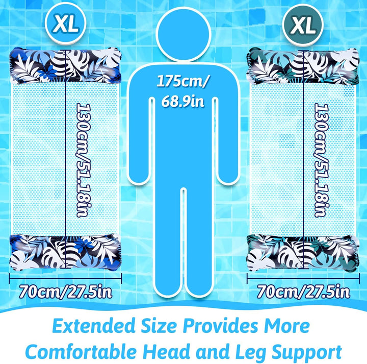 XL Luftmatratze Pool, 2 Stück Pool Zubehör Wasserhängematte, 4 IN 1 Luftmatratze Wasser Pool Spielze