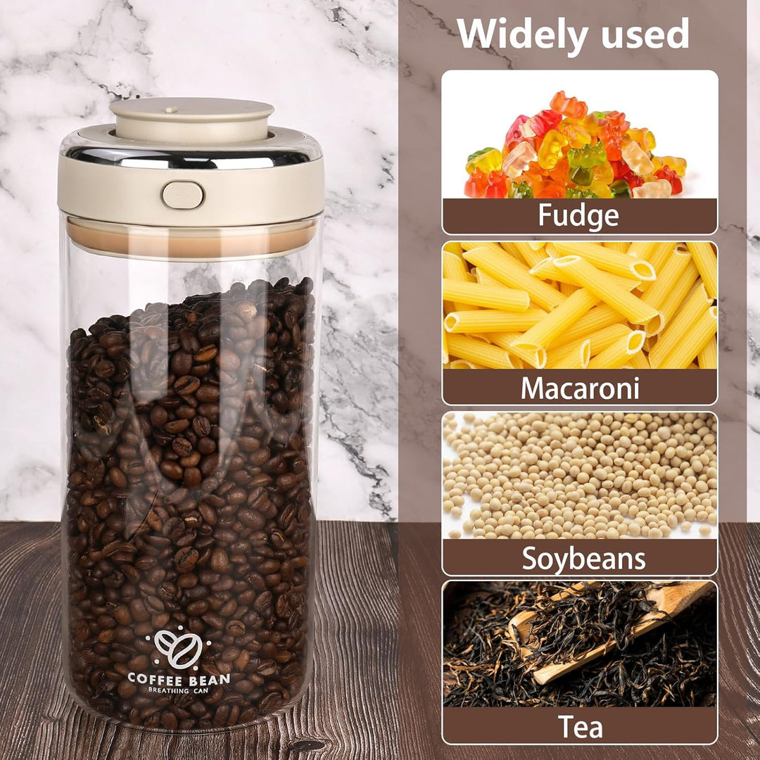 500g Kaffeedose Luftdicht, 1700ml Kaffeebohnen Behälter, Kaffeebohnen Aufbewahrung aus Hochwertigem
