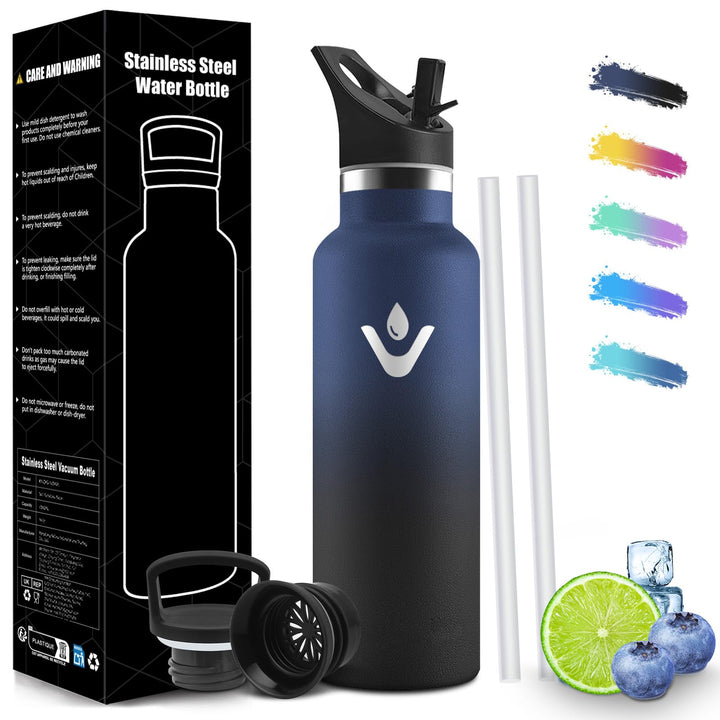 HoneyHolly Trinkflasche 750ML, BPA-Frei, Trinkflasche Edelstahl, Auslaufsichere Isolierflasche Doppe