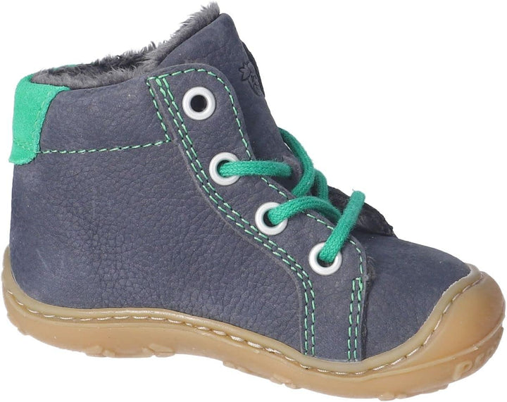 RICOSTA Mädchen und Jungen Lauflernschuhe Georg,Warmfutter,Leder,WMS:Mittel/Weit 18 EU Weit Blau 170