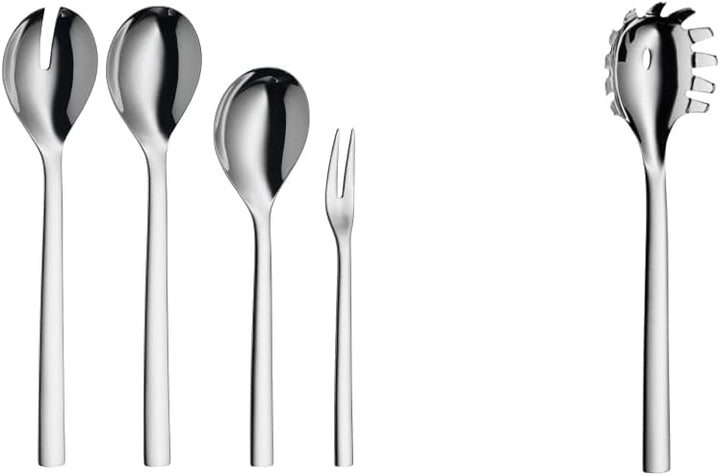 WMF Nuova Servierteile Set 4-teilig, Salatbesteck, Servierlöffel, Serviergabel, Cromargan Edelstahl,