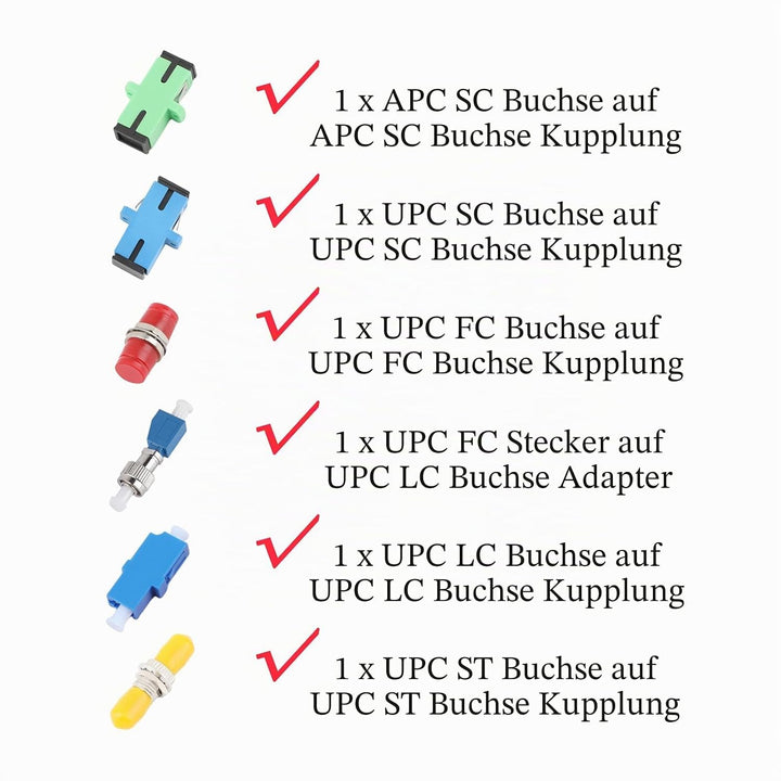 Glasfaser Werkzeug mit Visual Fault Locator 30KM 30mW, Glasfaser Adapter FC-Stecker auf LC-Buchse-Ad