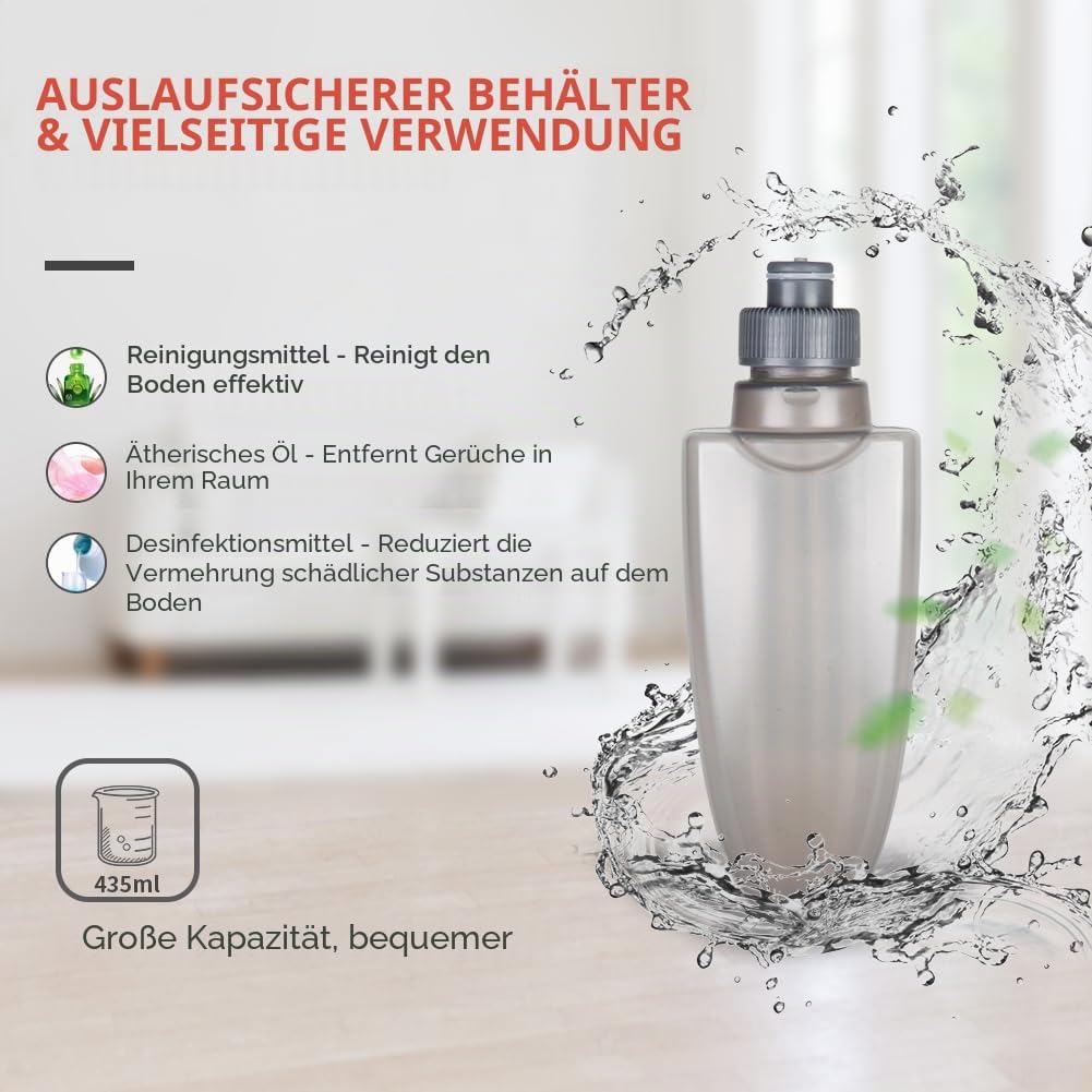 Wischer mit Sprühfunktion, Domi-patrol Bodenwischer Sprühfunktion mit 3 Waschbaren Mikrofaserbezug,