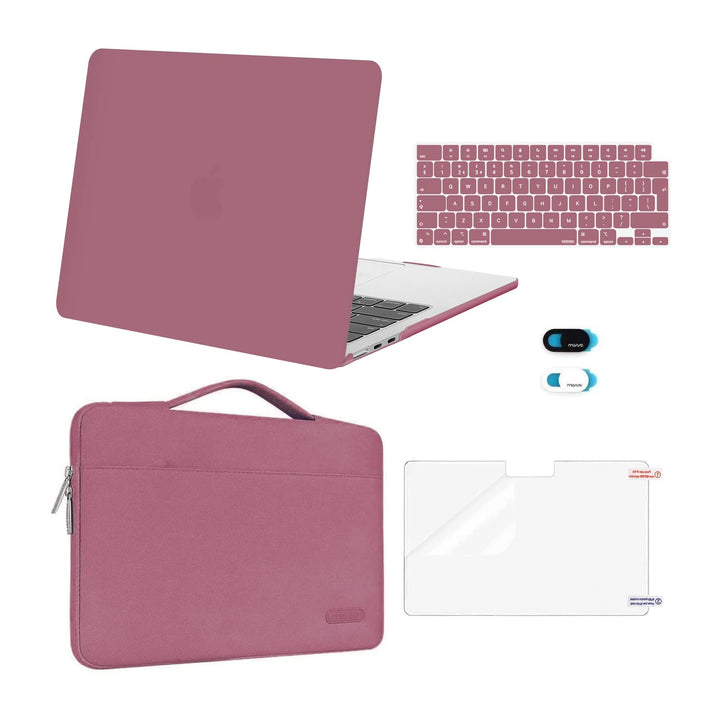 MOSISO Kompatibel mit MacBook Air 13,6 Zoll Hülle 2022-2024 A2681 mit M2 Chip Touch ID,Plastik Harts