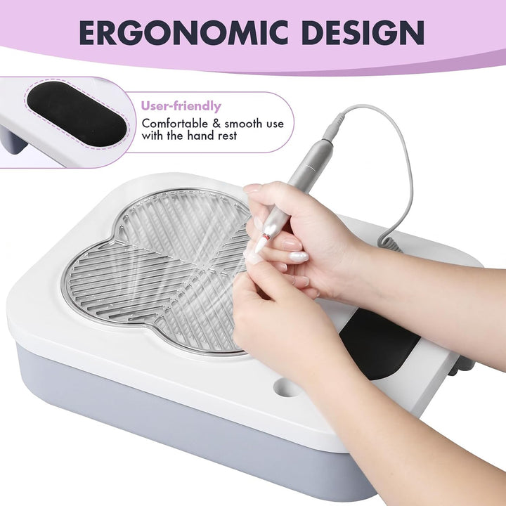 3-in-1 Elektrische Nagelfräser verfügt über eine elektrische Nagelfeile,eine UV-LED Nagellampe,Gesch