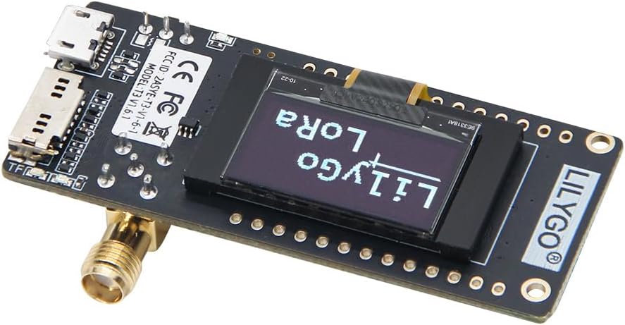 LILYGO TTGO Lora OLED 0,96 Zoll SD-Karte WiFi BLE Entwicklungsplatine ESP-32 Paxcounter Modul SMA Me