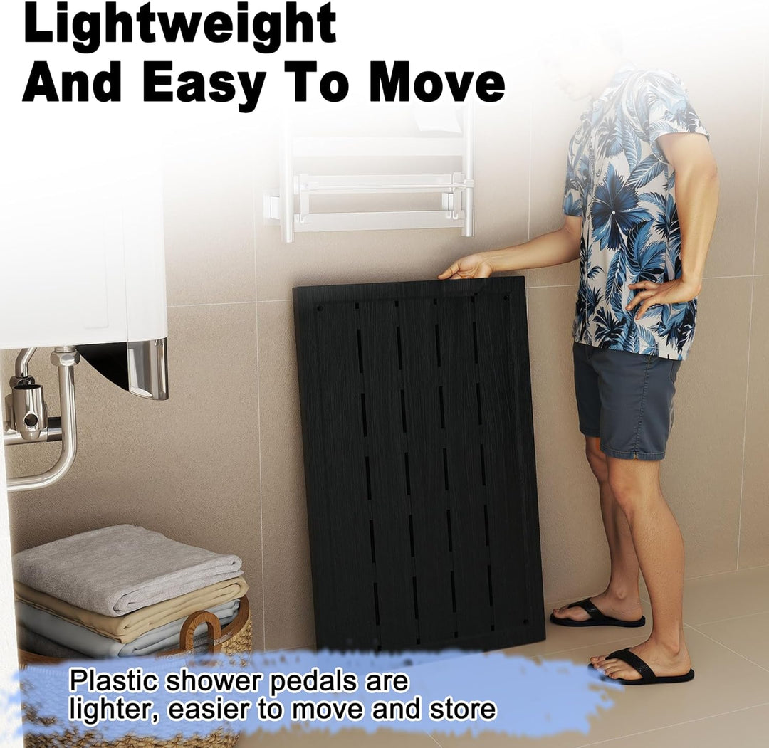 UISEBRT WPC Bodenelement Solardusche Garten Bodenplatte für Gartendusche Pooldusche Poolleiter Outdo