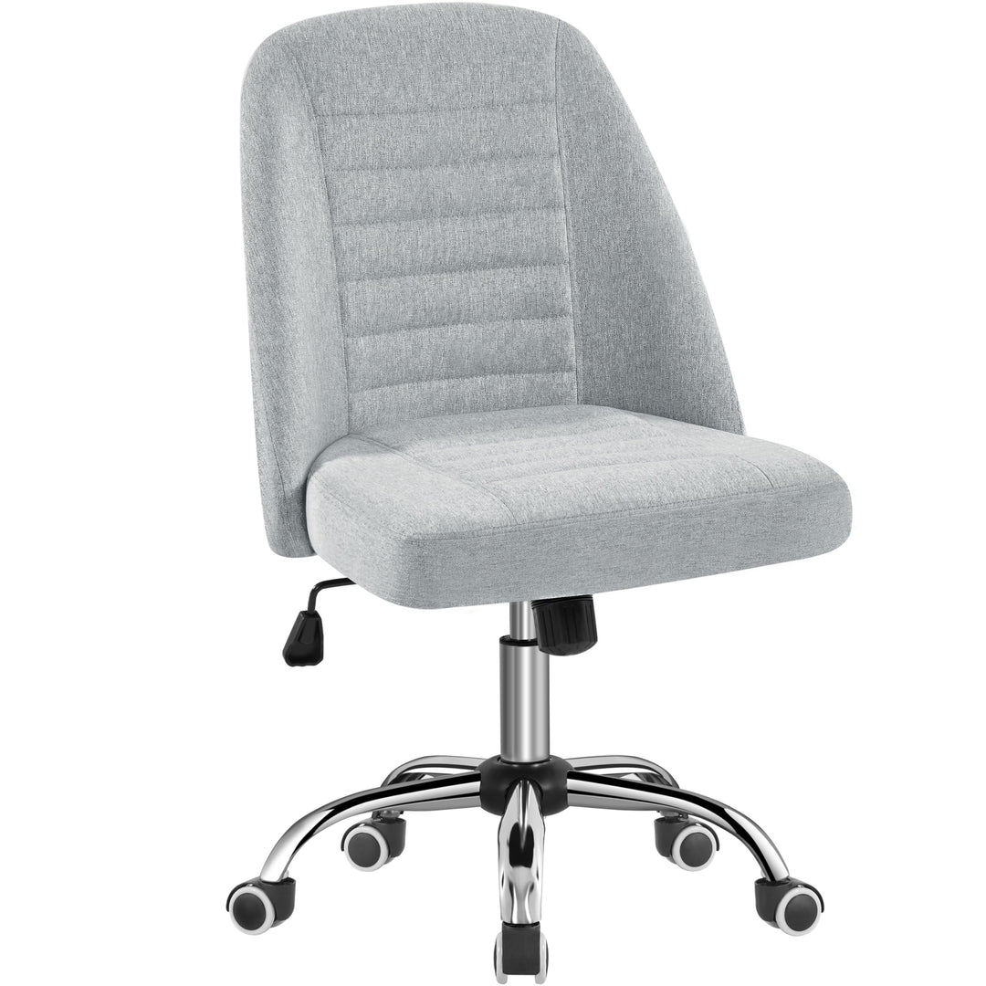 Yaheetech Bürostuhl Schreibtischstuhl Ergonomisch Gepolstert Stoff Drehstuhl mit Rollen Arbeitshocke