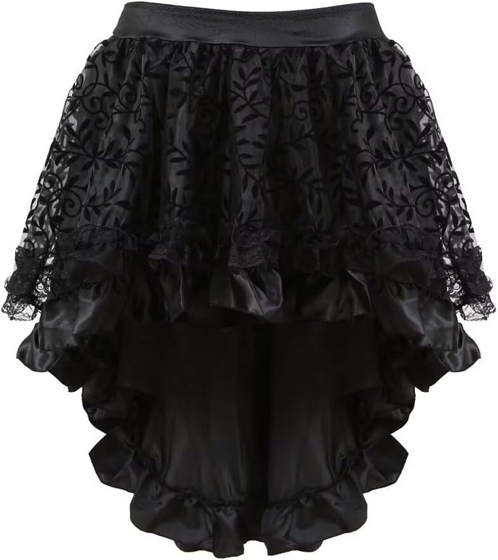 Josamogre Korsett Damen Kleid Leder Corsage Top Leather Corset Dress Sexy Oberteil Reissverschluss S