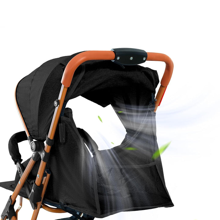 Supfine Kinderwagen für Babys, 0-3 Jahre, 15 kg, mit Rückenlehne &amp; Fussstütze, faltbar, mit einer Ha