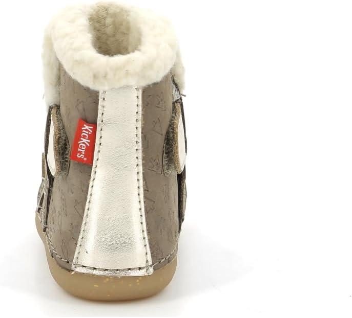 Kickers Mädchen So WindyStiefelette 18 EU Taupe Gold Fantasie, 18 EU Taupe Gold Fantasie