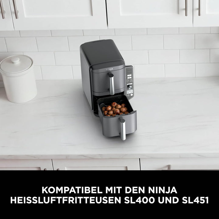 Ninja Set aus 2 festen rechteckigen Silikonschalen, schwarz XSKRGDTRYEUUK
