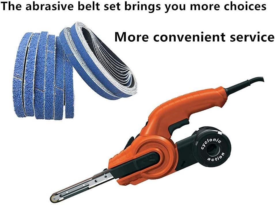 60 Stück Beruf Schleifband Set,Zirkoniumkorund Schleifbänder 13 x457 mm.je10 Stück Körnung（60/80/100