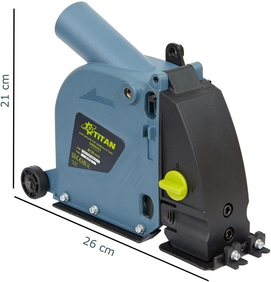 Titan USSN103 Staubabsaugung für Winkelschleifer zum Schlitzfräsen Mauernutfräsen Ø125mm für staubfr
