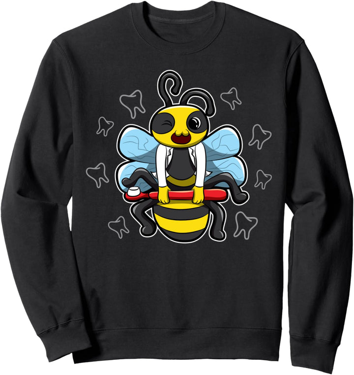 Bienen putzen sich gerne die Zähne - Lustiges Zahnarzttier Sweatshirt