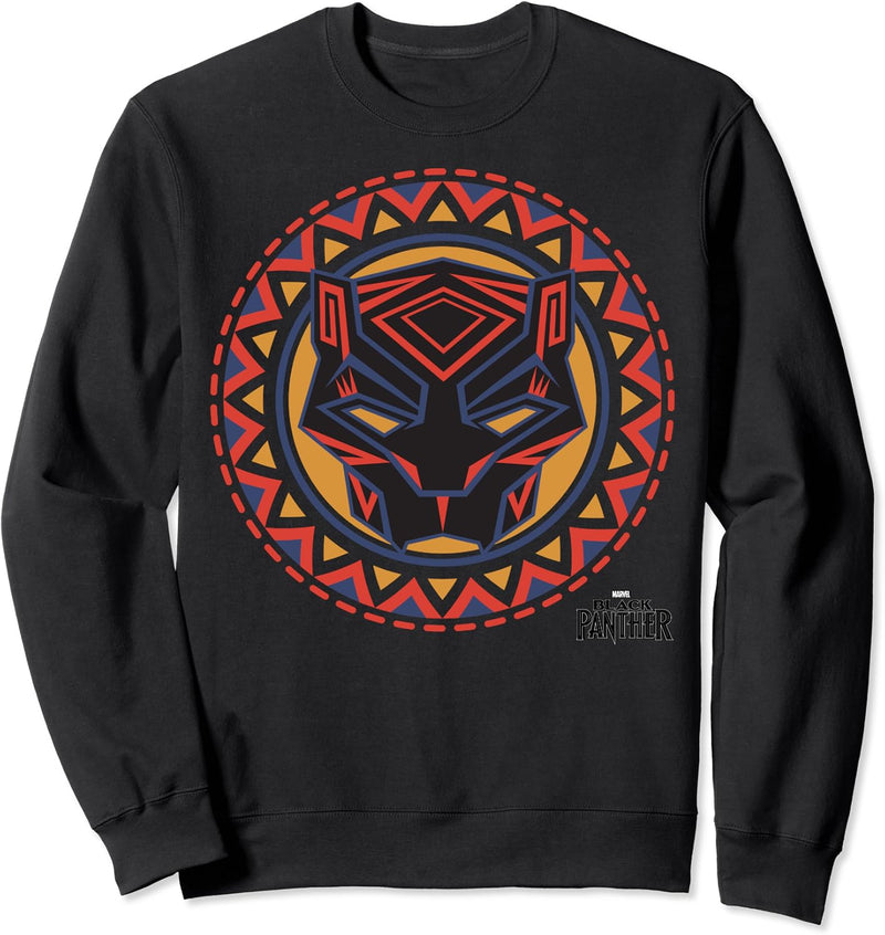 Marvel Black Panther Movie Geometric Pattern Mask Sweatshirt