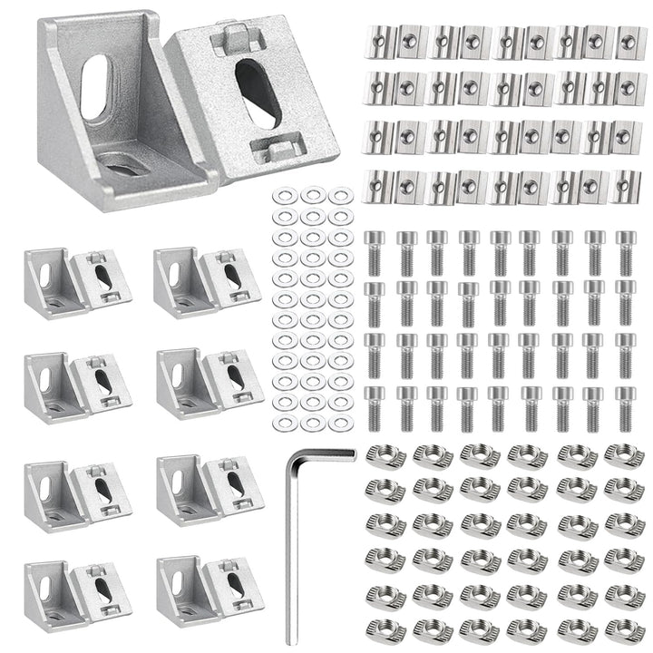 20 Stück Aluprofil 30x30,Winkelverbinder,Aluprofil,Aluwinkel Befestigungsmaterial für Befestigung vo