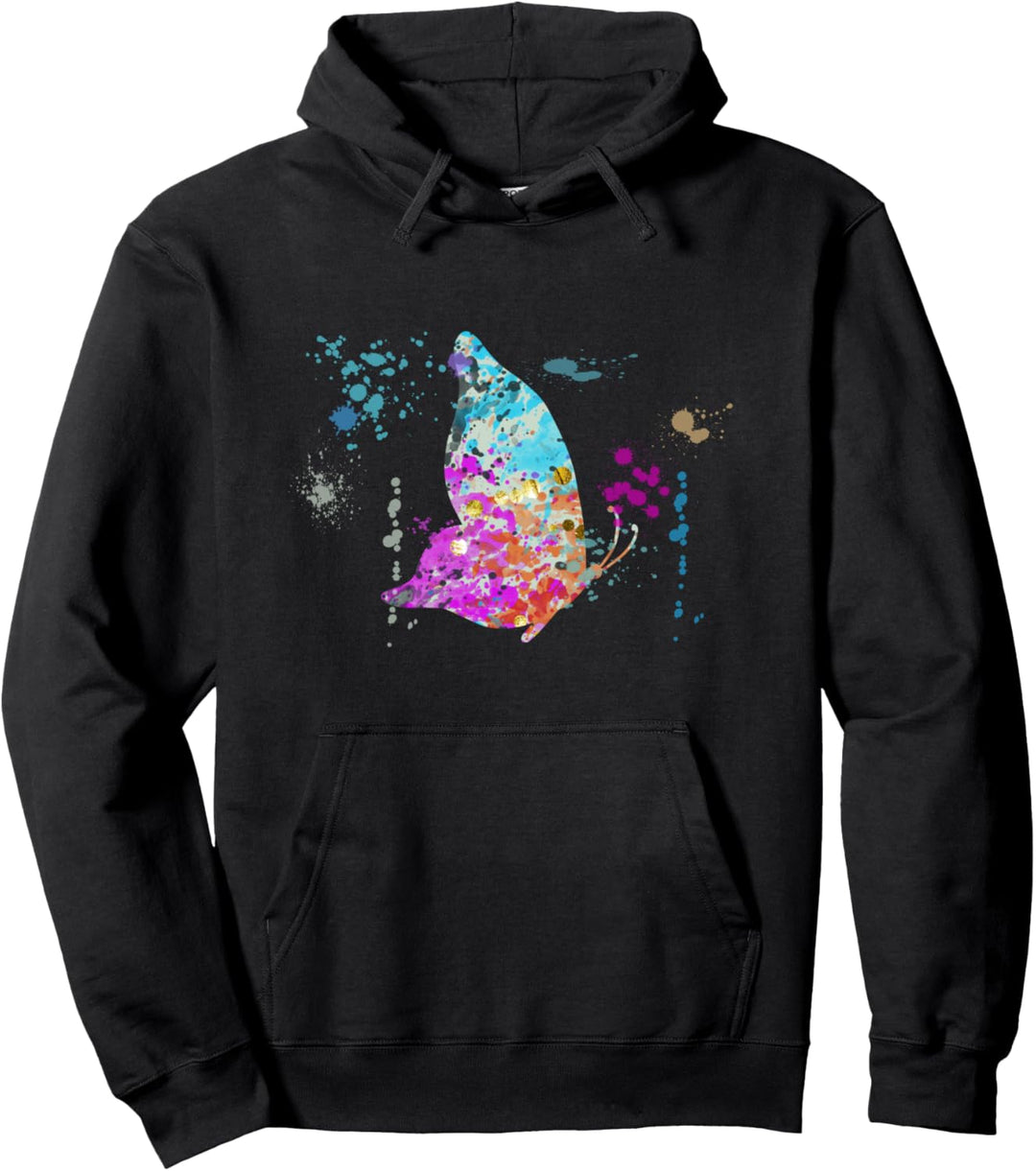 Schmetterling, bunte Aquarell-Silhouette, Schmetterlinge Pullover Hoodie