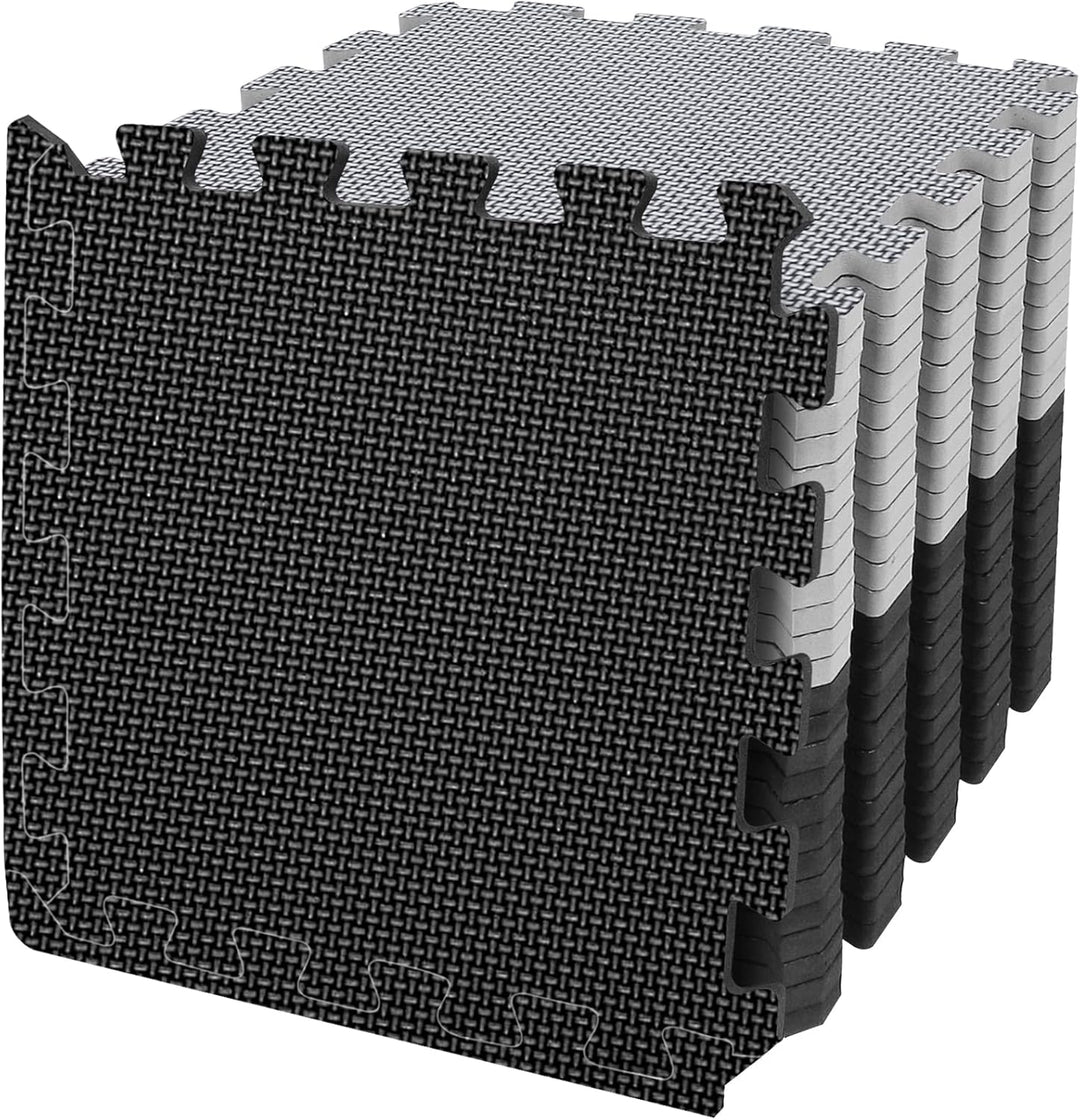 Bodenschutzmatte Fitness Set [31x31cm], 24/36/48 Puzzlematte, EVA Sportmatte Fitnessmatte Rutschfest