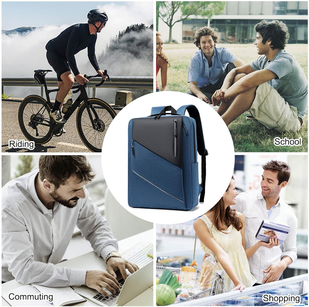 FANDARE Slim Laptop Rucksack Schulrucksack Herren Damen Tagesrucksack Mehrfarbiges Spleissen Daypack