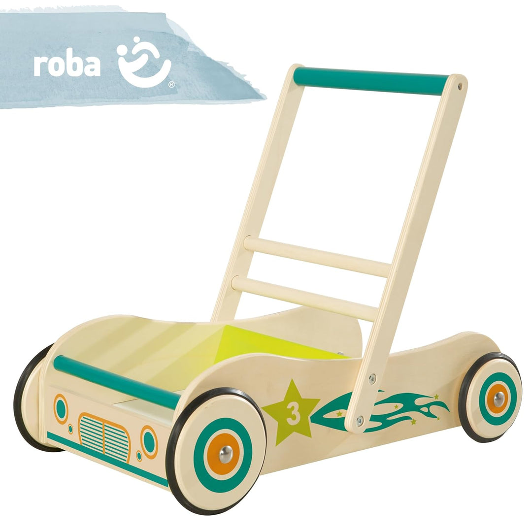 roba Lauflernwagen für Babys - Lauflernhilfe mit Bremse - als Puppenwagen nutzbar - für Mädchen & Ju