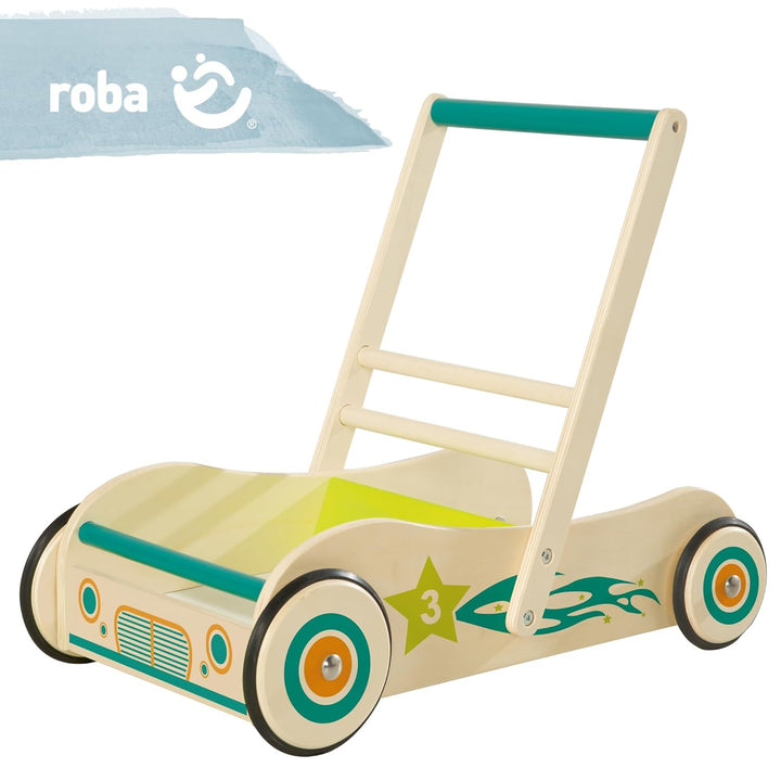 roba Lauflernwagen für Babys - Lauflernhilfe mit Bremse - als Puppenwagen nutzbar - für Mädchen & Ju