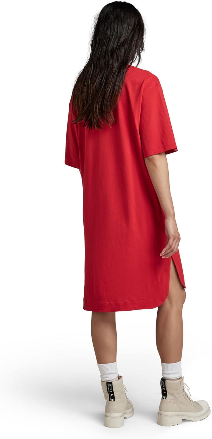 G-STAR RAW Damen Boxy U Tee Kleid Dresses, S Rot (Acid Red D22840-c336-a911)