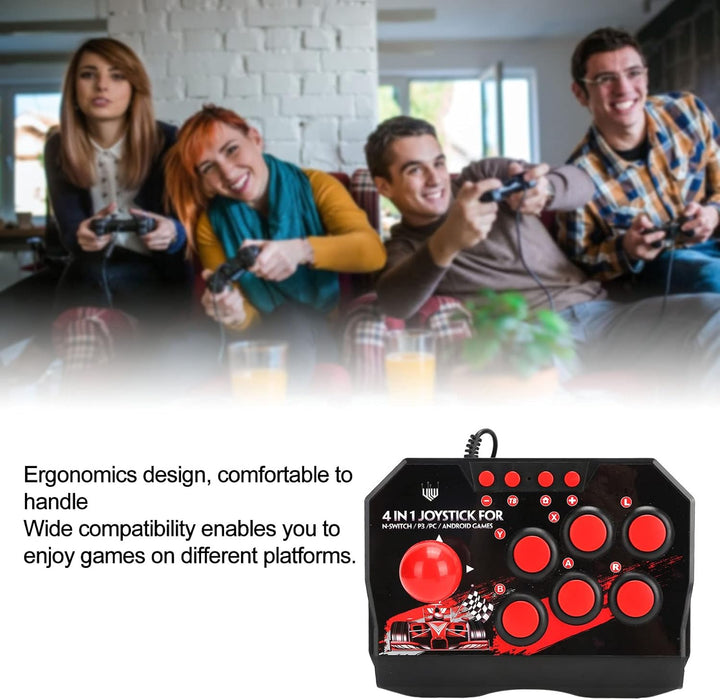 Universal Nostalgia Arcade Fight Stick, Arcade Fight Stick, Kabelgebundener Arcade-Joystick, Arcade-