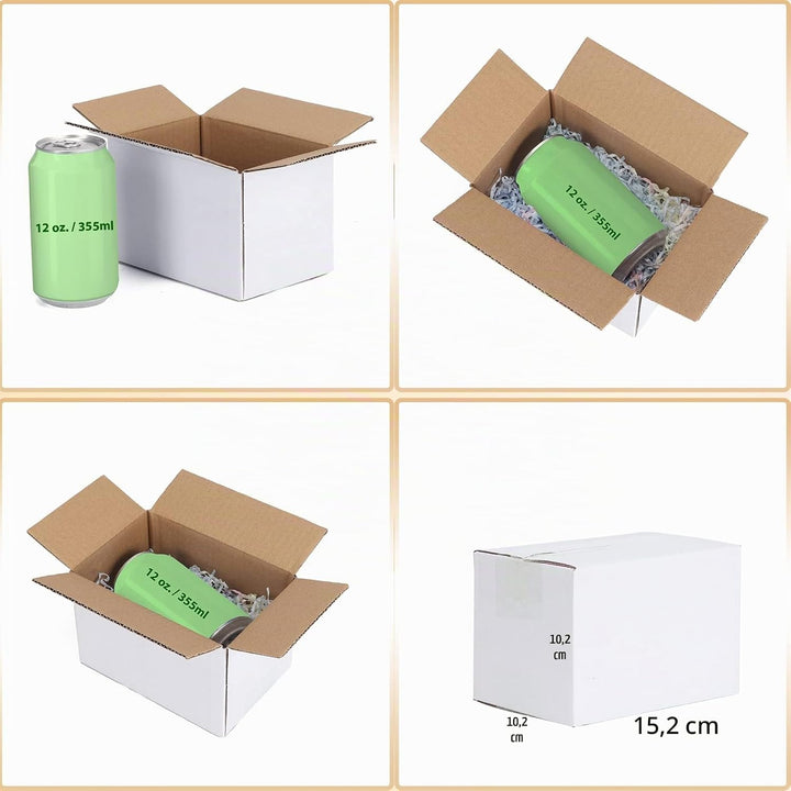 EYMPEU 40 Stück 15,3x10,2x10,2cm Weisse Versandkarton, Kartons für kleine Gegenstände, Spielzeug, Sc