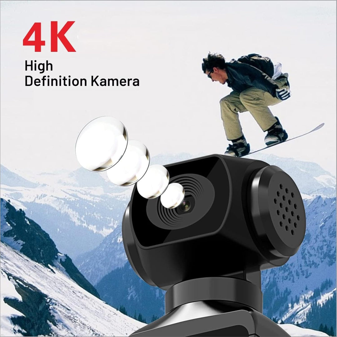 4K HD Camera mit WLAN, 30 M Wasserdichtes Gehäuse, Drehbarer Ständer, Kabelloses Audiogerät, Vielsei