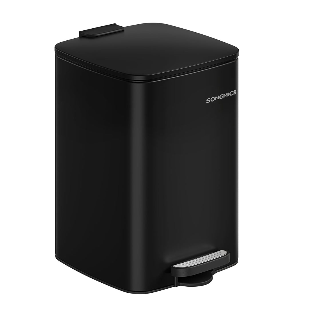 SONGMICS Mülleimer Küche, 20 Liter Abfalleimer, Tretmülleimer, Stahl, mit Inneneimer, Softclose, Off
