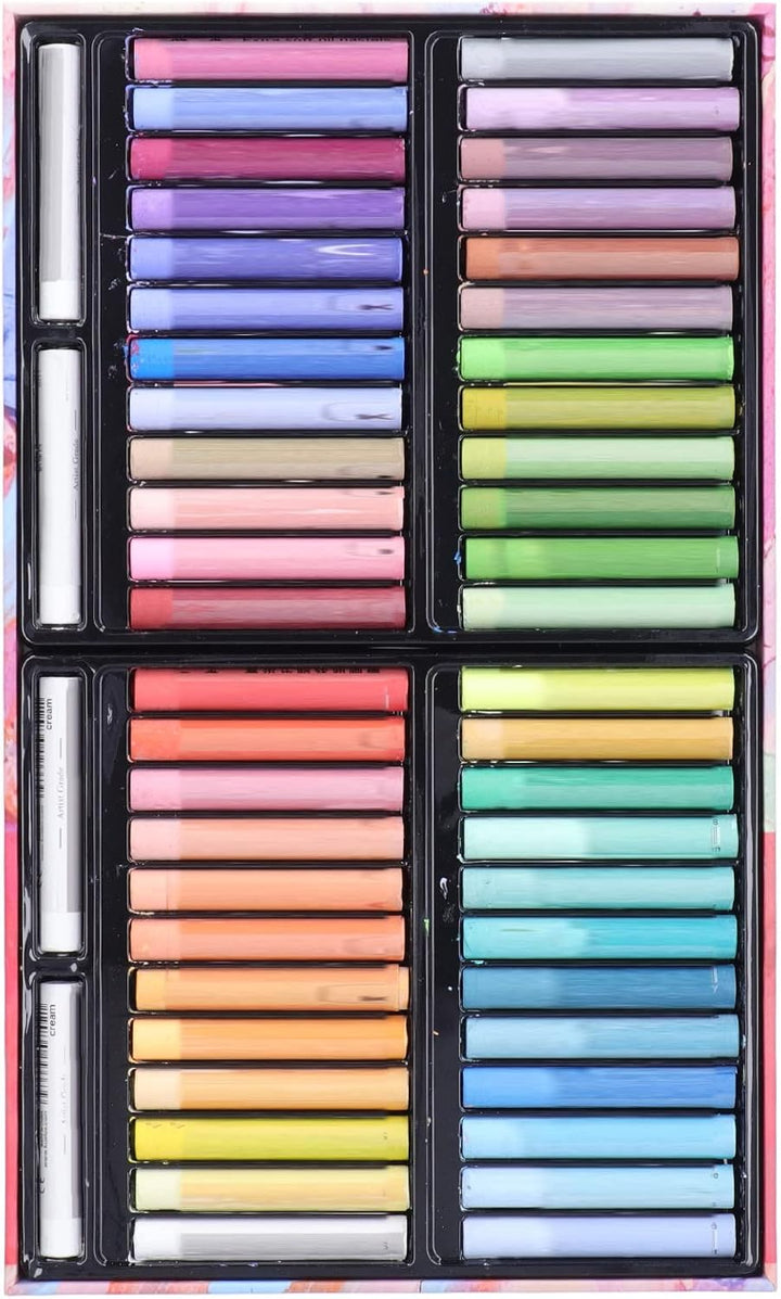 Qcwwy Öl-Pastell-Set, 52 Stück Super Weiches Öl-Pastell-Set Gemischtes Öl-Pigment-Wachs-Pastell-Kuns