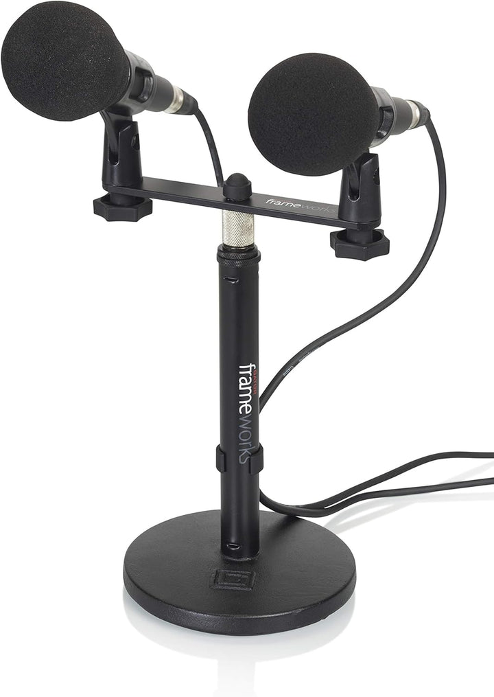 Gator Frameworks Mikrofonständer, 2 Stück (GFWMIC1TO2) 2 Microphones, 2 Microphones