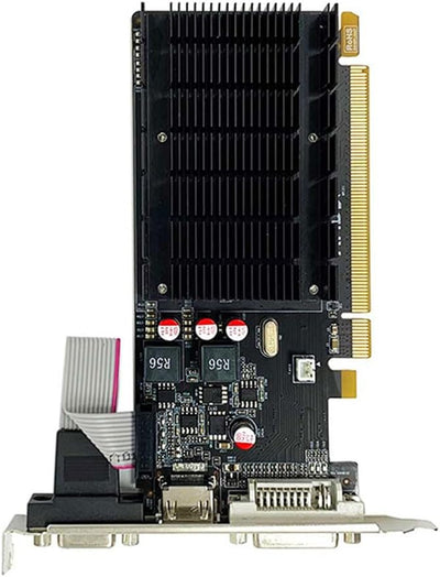 SAPLOS Radeon HD 5450 Grafikkarte, 2GB DDR3 64-bit, Low Profile, DVI-I HDMI VGA, PCI Express x16, Di