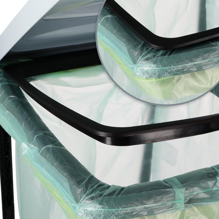 com-four® 2X Müllsackständer mit Deckel - optimal für Heim, Garten, Werkstatt und Camping - 3 möglic