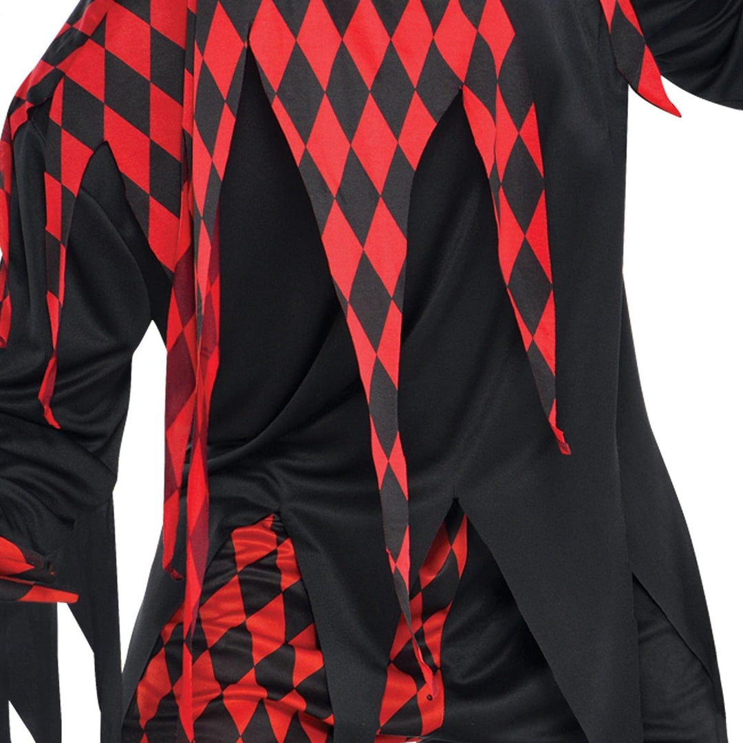 Amscan International Herren Halloween Krazed Schwarz-Clown Jester Red & Fancy Dress Party Kostüm Her