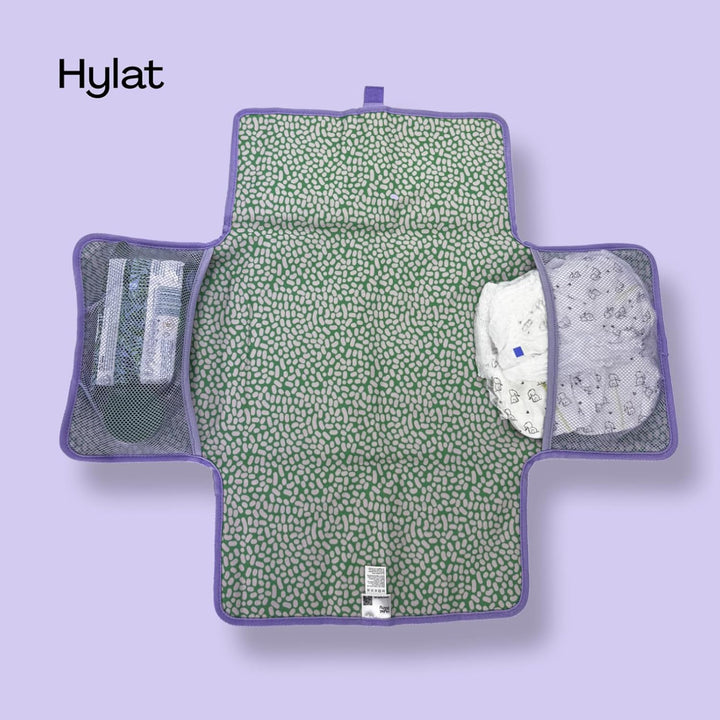 Hylat Baby Wickeltasche mit Wickelunterlage und Baumwolltasche - moderne Tasche für Windeln und Kind