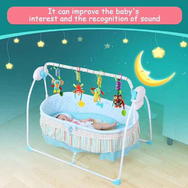 Evance Kinderwagen Spielzeug, 4Pcs Baby Hängespielzeug mit Rassel, Hängendes Rassel Spielzeug, Anhän