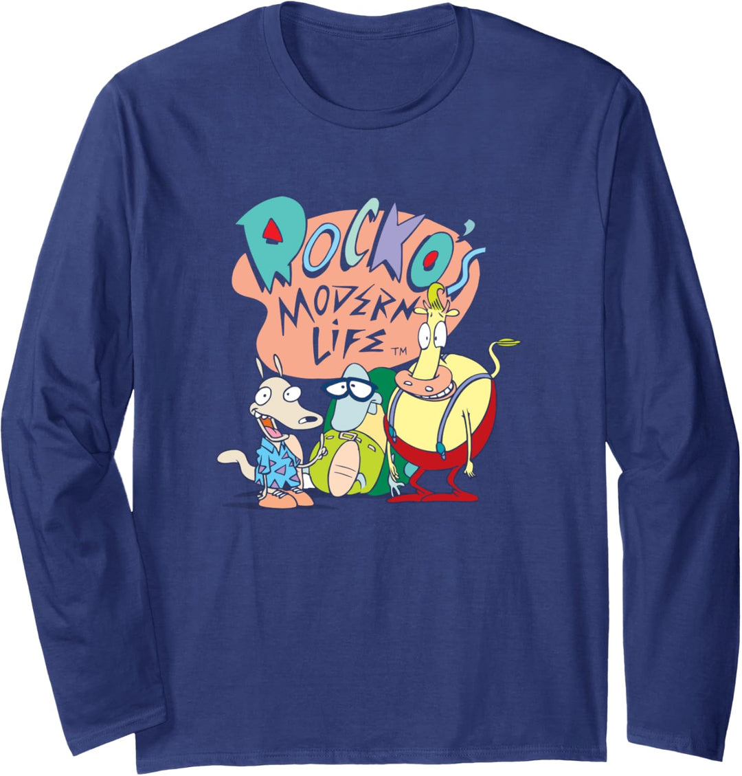 Rocko's Modern Life Group Retro Title Langarmshirt