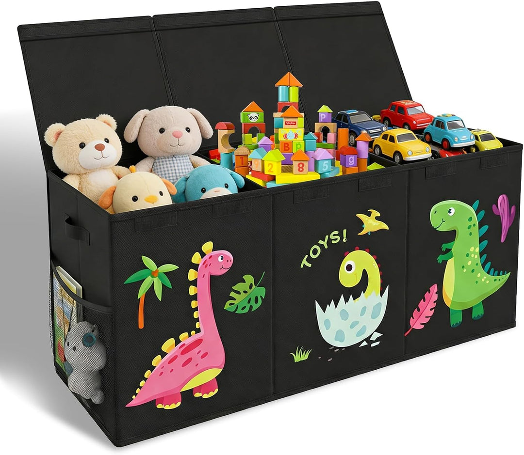 Extra Gross Aufbewahrungsbox mit Deckel Kinder,150l Grosse Faltbare Spielzeugkiste mit Griff,Aufbewa