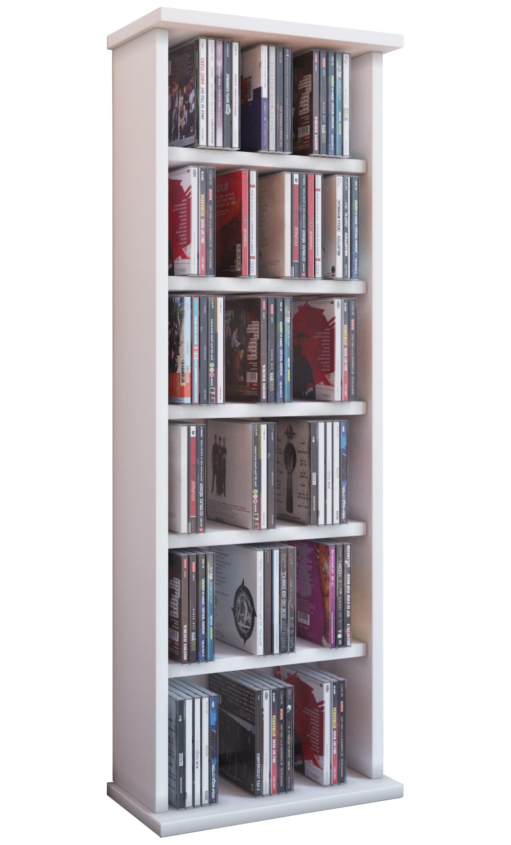VCM Regal DVD CD Rack Medienregal Medienschrank Aufbewahrung Holzregal Standregal Möbel Schrank Möbe